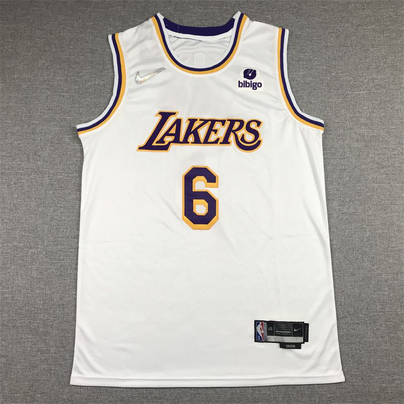 Men Los Angeles Lakers 6 James White 2022 Nike Game NBA Jersey